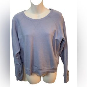 MADEWELL Crew Neck Raglan Sleeve
Sweatshirt Long Sleeve Purple Women's Size Med